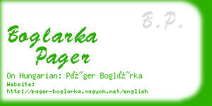 boglarka pager business card